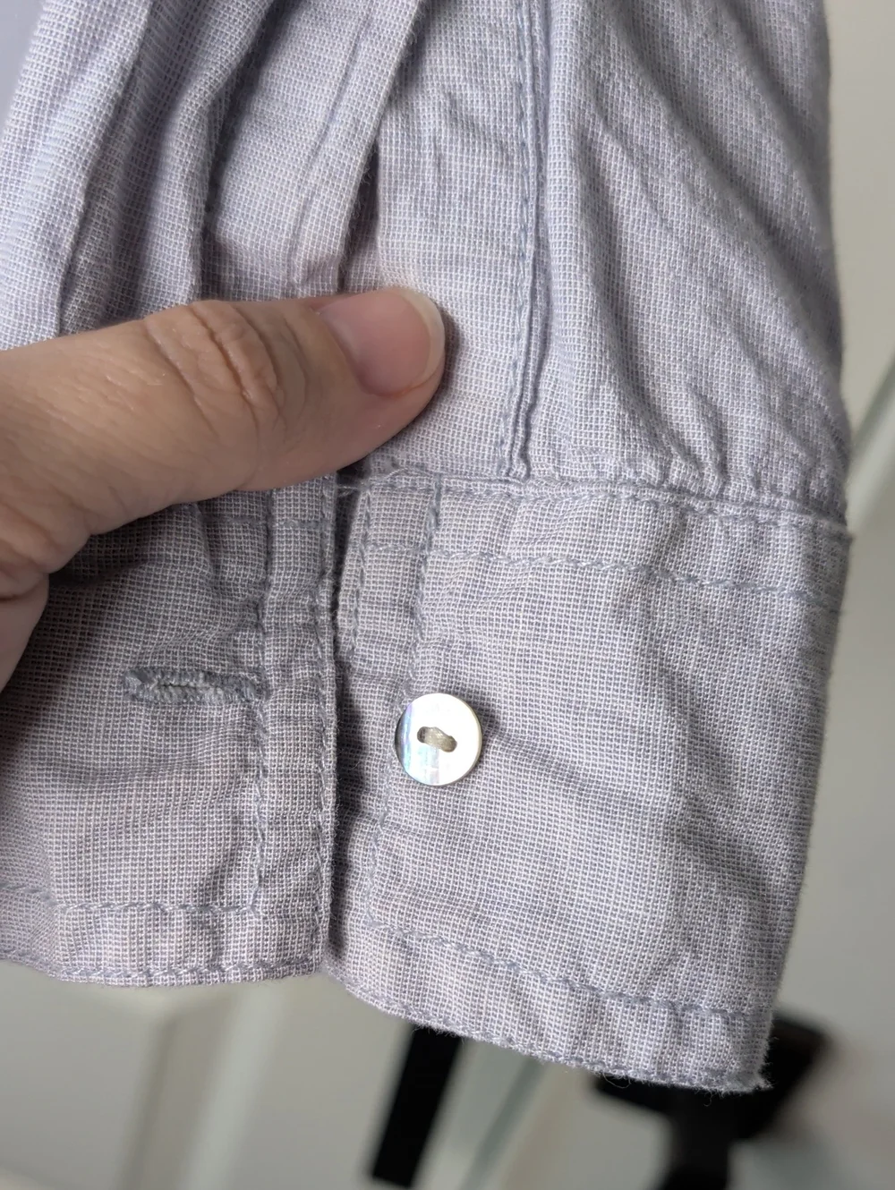 Lola Rivers New York Light Blue Button-Up Shirt - Picture 9 of 11
